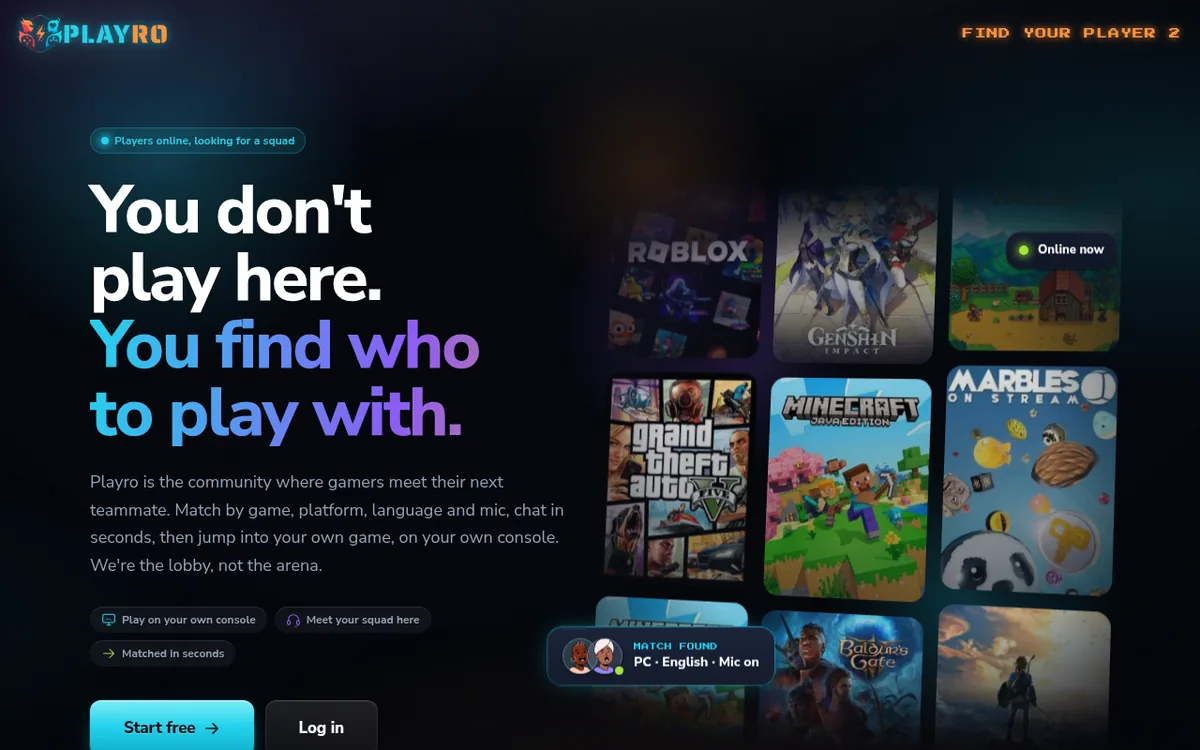 Playro Web screenshot